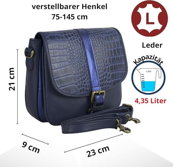 Sunsa Damen Umhängetasche  Kleine Ledertasche